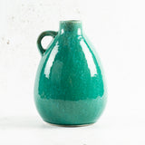 Turquoise Bottle Vase with one Handle, H22.5cm