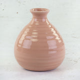 Salmon Pink Ceramic Bud Vase, H13cm