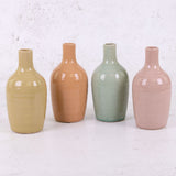 Orange Ceramic Bottle Vase, H18.5cm