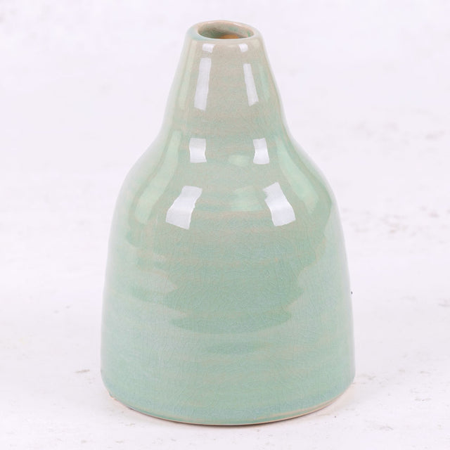 Duck Egg Blue Ceramic Vase, H16cm
