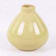 Yellow Ceramic Bud Vase, H12cm