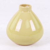 Yellow Ceramic Bud Vase, H12cm