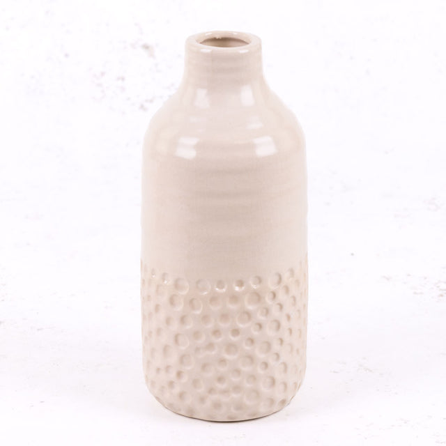 Ceramic Vase White / Cream, H23cm