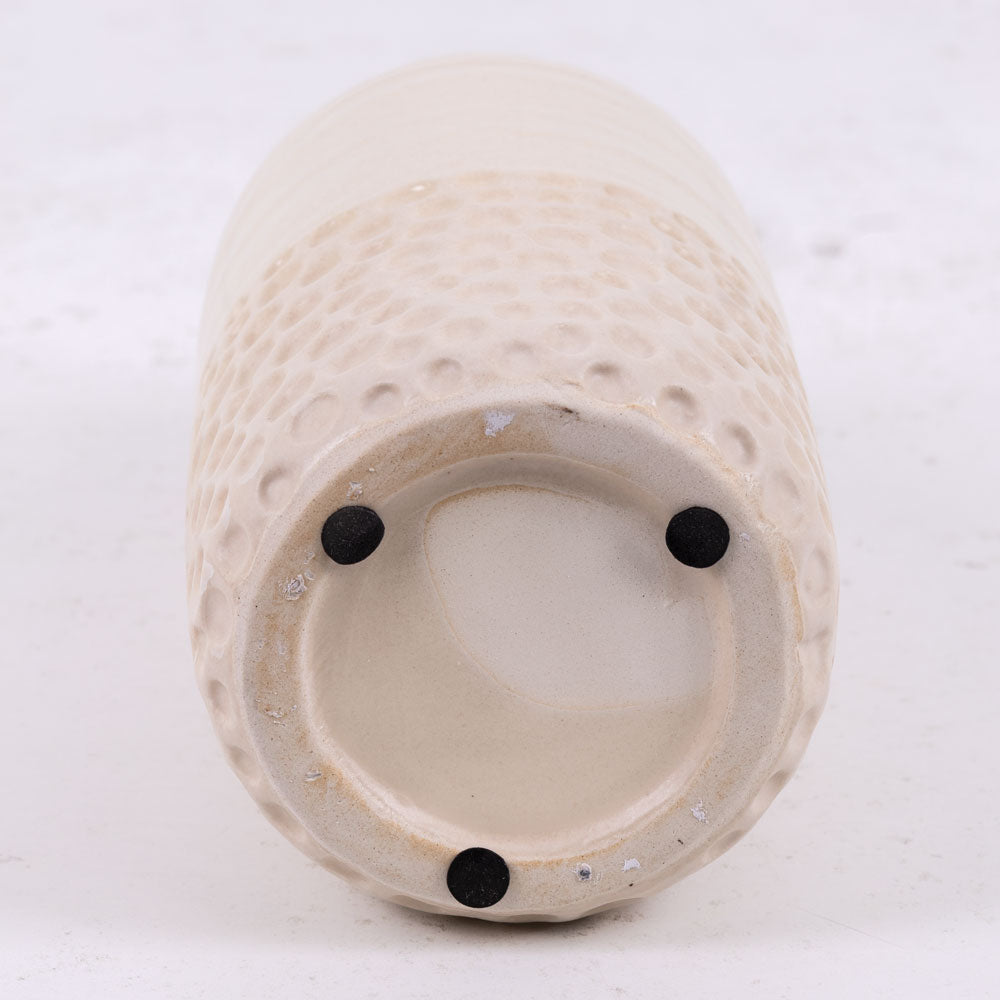 Ceramic Vase White / Cream, H23cm