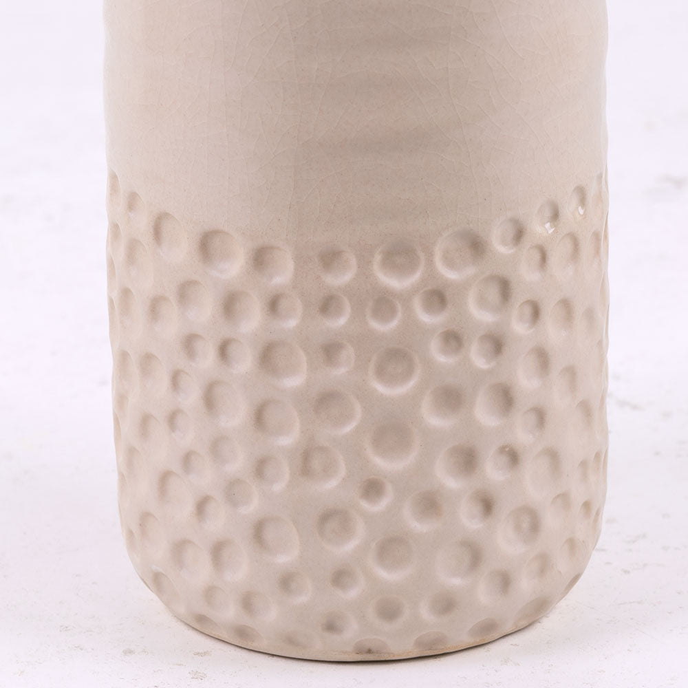 Ceramic Vase White / Cream, H23cm