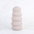 Cream Balancing Stone Ceramic Vase, H25cm