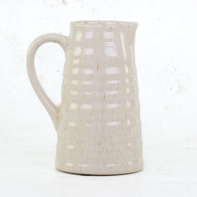White Fleck Ceramic Jug, H17.5cm