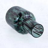 Green Patterned Glass Vase, H29cm