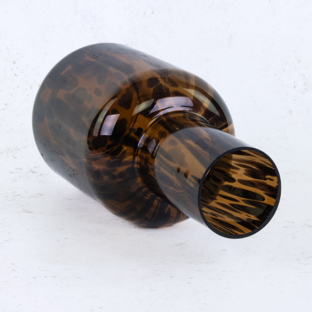 Brown Patterned Glass Vase, H29cm