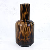 Brown Patterned Glass Vase, H29cm