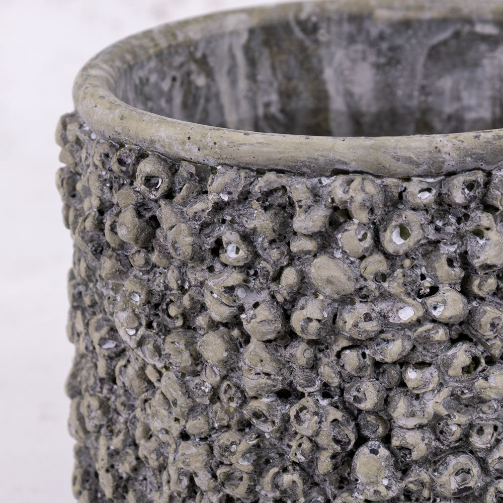 Pot, Fibre Stone, Grey, 16.5x13.5cm