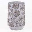 Stone Vase Furore, Flower Pattern, 16 x 23cm