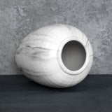 Vase, Marmoris, Black-White, 17 x 21cm