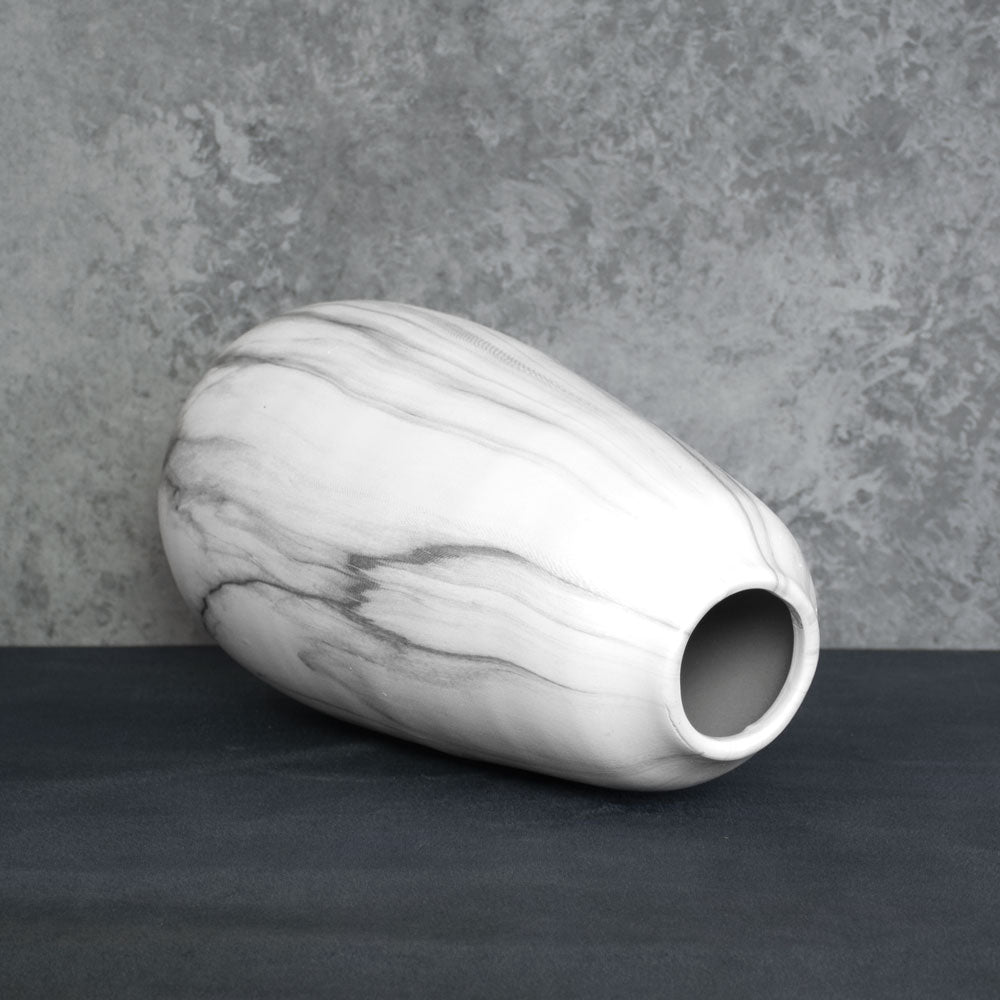 Vase, Marmoris, Black-White, 14.5 x 27.5cm