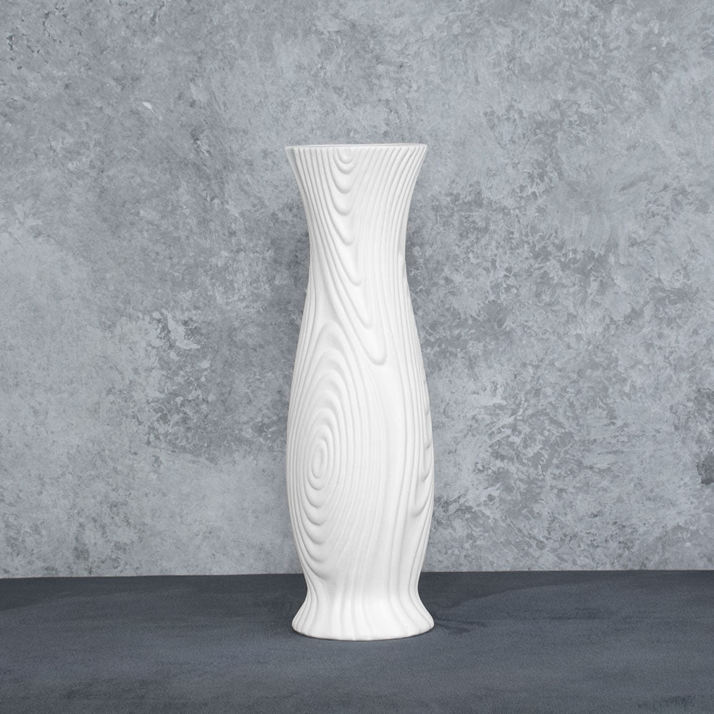Vase, White Ceramic, 33cm