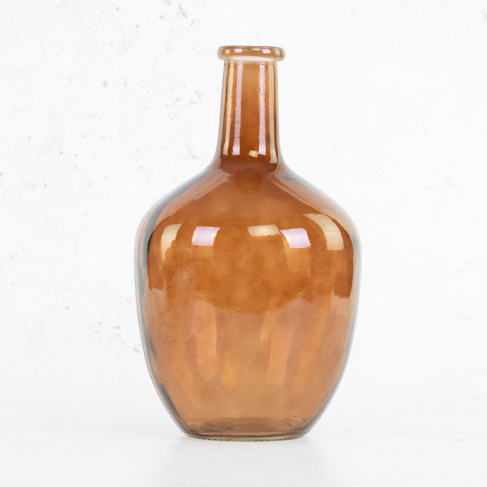Vintage Style Bottle Vase, Coffee, 31cm
