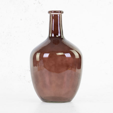 Vintage Style Bottle Vase, Brown, 31cm