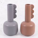 Ceramic Vase, Grey - H26cm