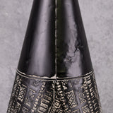 Battambang Metal Vase, Antique Black, 26x75cm