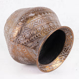 Battambang Metal Vase, Copper, 30x27.5cm