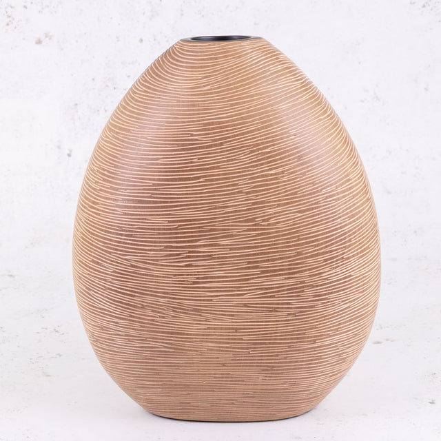 Brown Vase, Lucat, Height 37cm