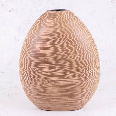 Brown Vase, Lucat, Height 37cm