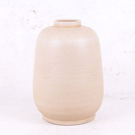 Bottle Vase, Terracotta, White, H23cm