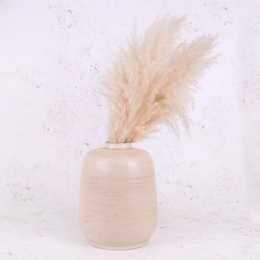 Bottle Vase, Terracotta, White, H28cm