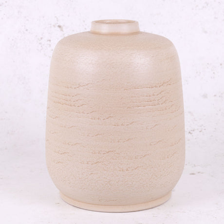 Bottle Vase, Terracotta, White, H28cm