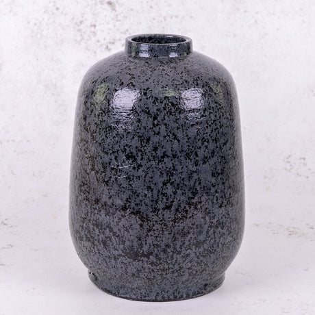 Bottle Vase, Terracotta, Black, H23cm