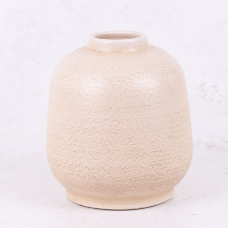 Bottle Vase, Terracotta, White, H18.5cm