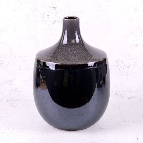 Vase, Ceramic, Black, 20.5x29.5cm