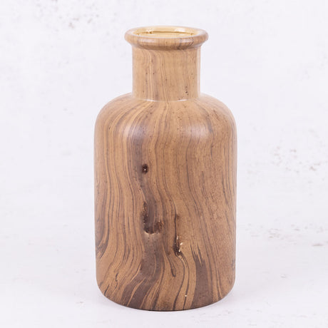 Ceramic Vase, Natural Brown, 12.5x23cm