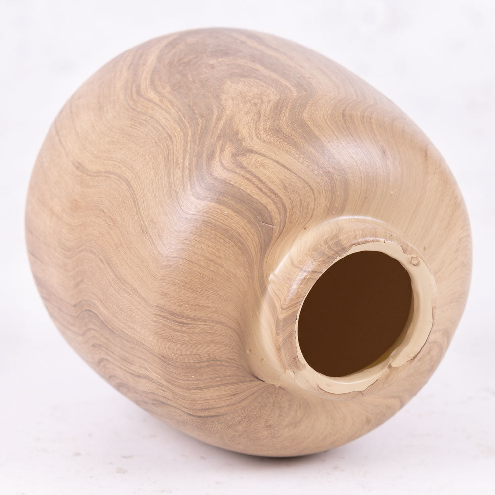 Ceramic Vase, Natural Brown, 12x13.5cm