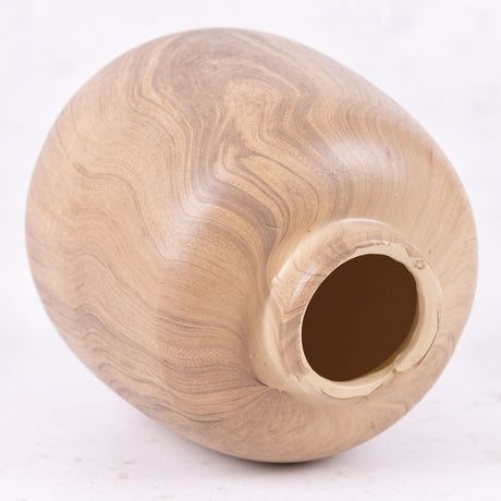 Ceramic Vase, Natural Brown, 12x13.5cm