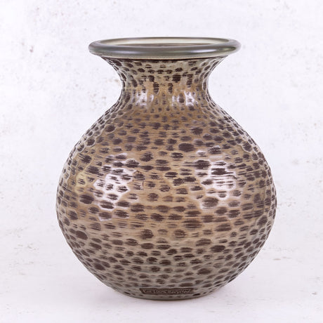Vase, Recycled Glass, Brown Wash H33cm