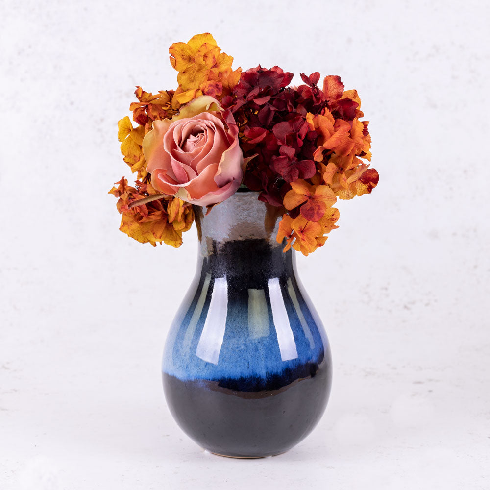Vase, Ceramic, Dark Blue H20cm