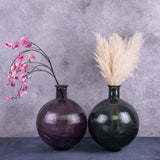 Vase, Recycled Glass, Purple, 34x42cm