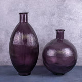 Vase, Recycled Glass, Purple, 34x42cm