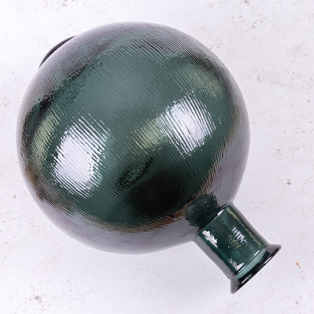 Vase, Recycled Glass, Green, 34x42cm