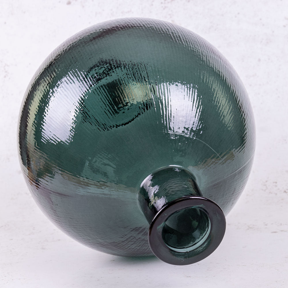 Vase, Recycled Glass, Green, 34x42cm