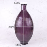 Vase, Recycled Glass, Purple, 29 x 59cm