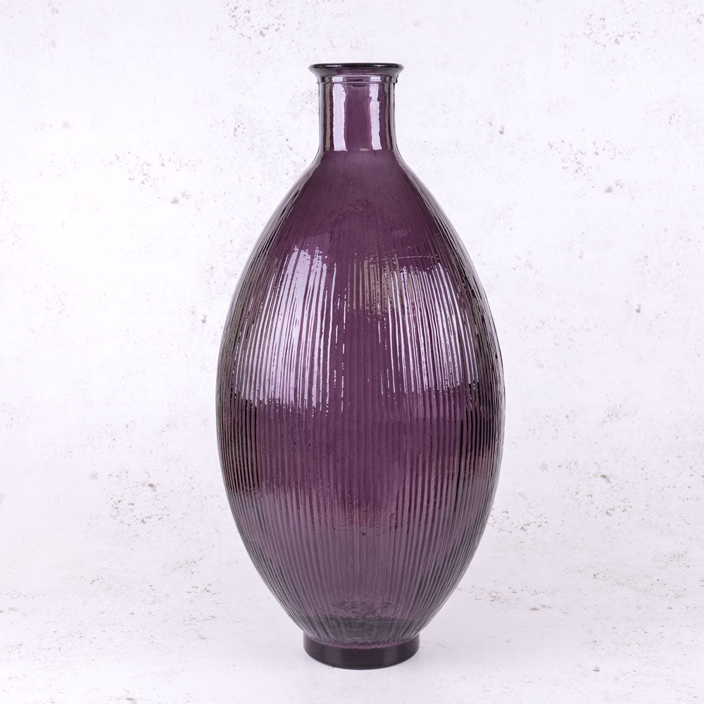 Vase, Recycled Glass, Purple, 29x59cm