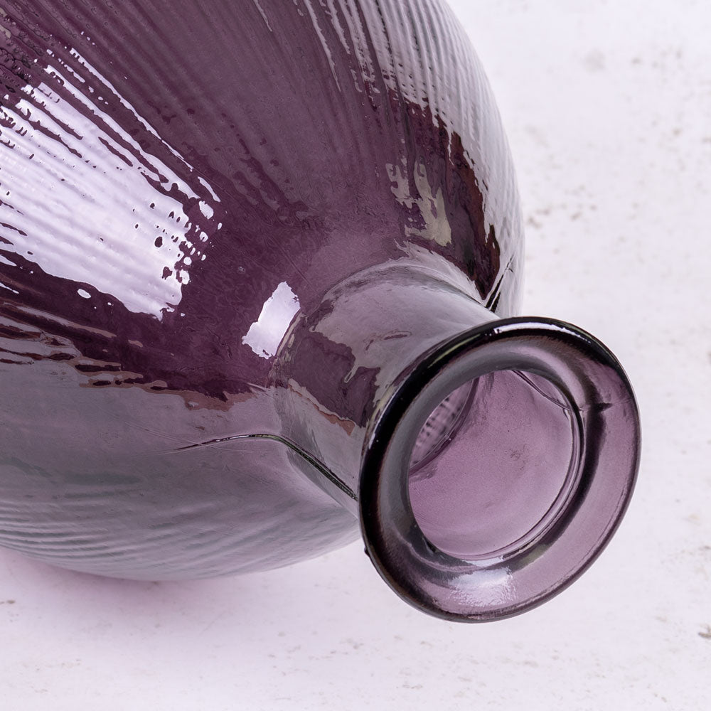 Vase, Recycled Glass, Purple, 29x59cm