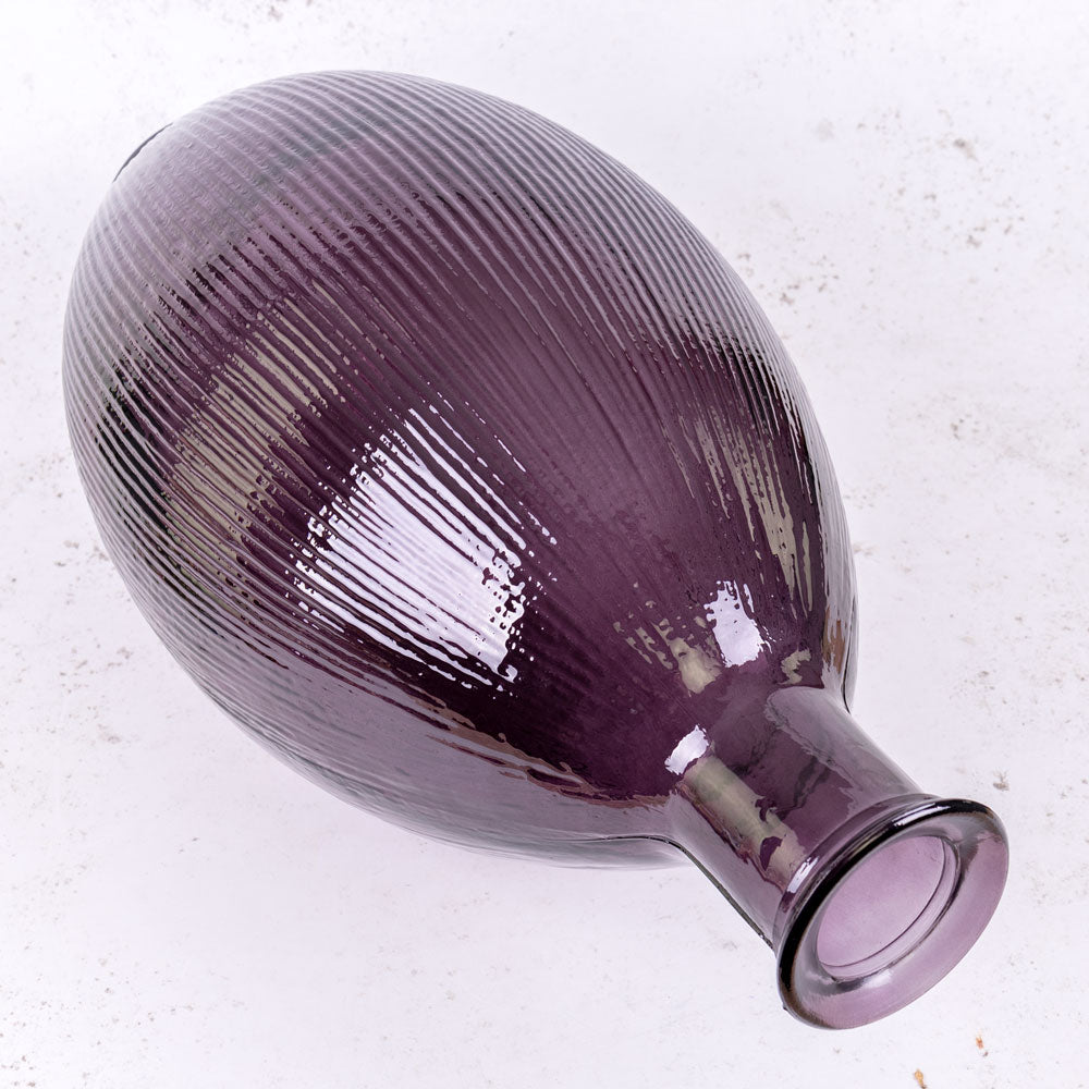 Vase, Recycled Glass, Purple, 29x59cm