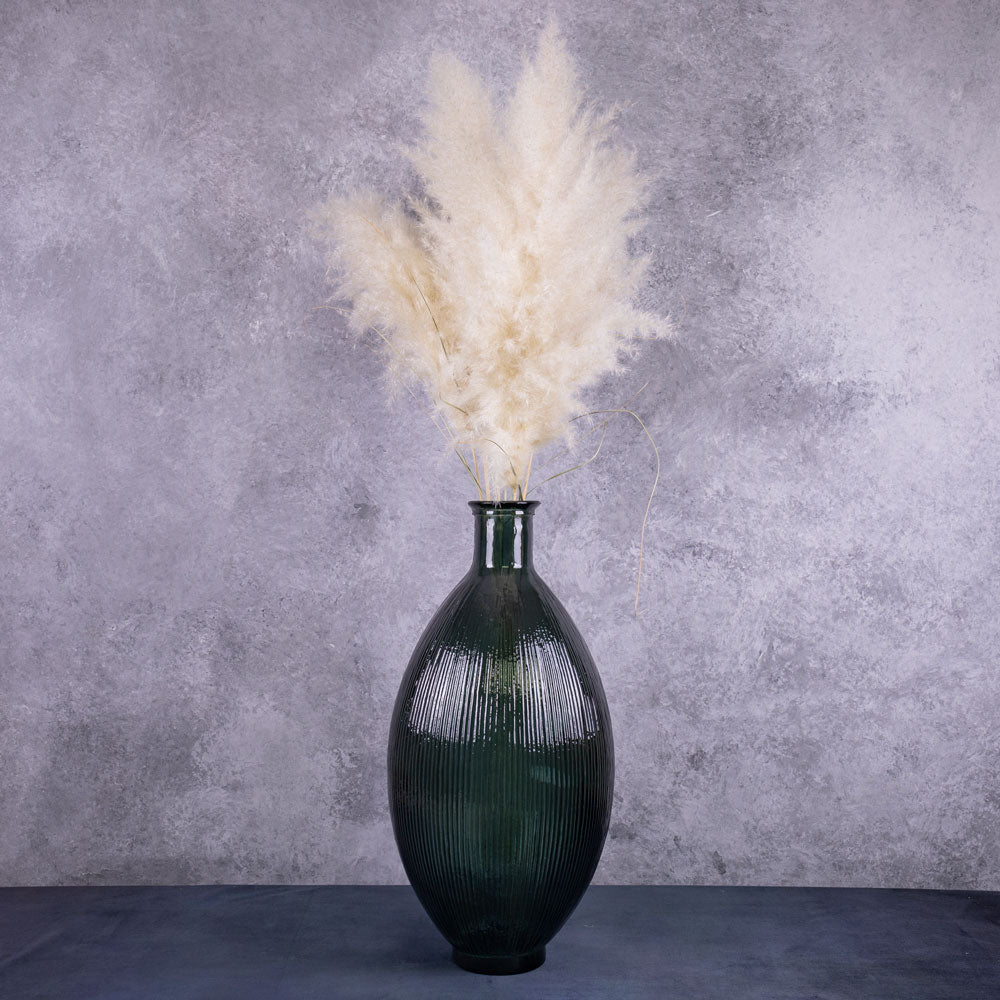 Vase, Recycled Glass, Green, 29x59cm
