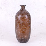 Vase, Recycled Glass, Dark Brown, 16x38cm