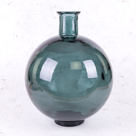 Vase, Recycled Glass, Green, 34x44cm