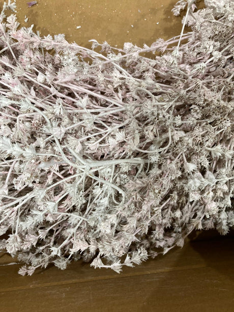 Linen Herb Wreath, Preserved, Misty White, 60cm - 2nd quality