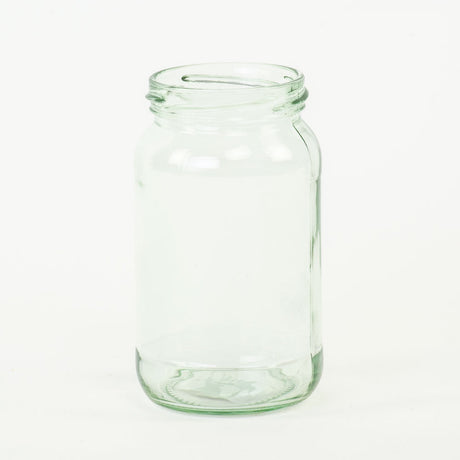 A 370ml glass jam jar